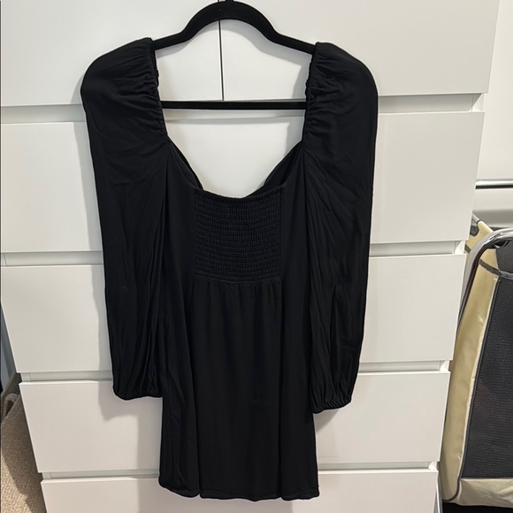 Wilfred Black Bishop Sleeve Cocktail Dress - Picture 2 of 3